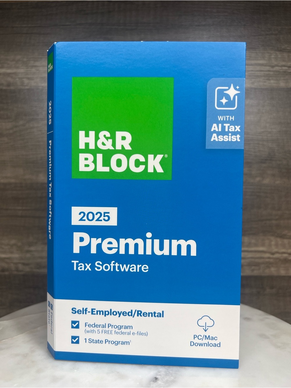 H&R Block Tax Software Premium self-employed /rental 2025 PC/Mac - Key Card